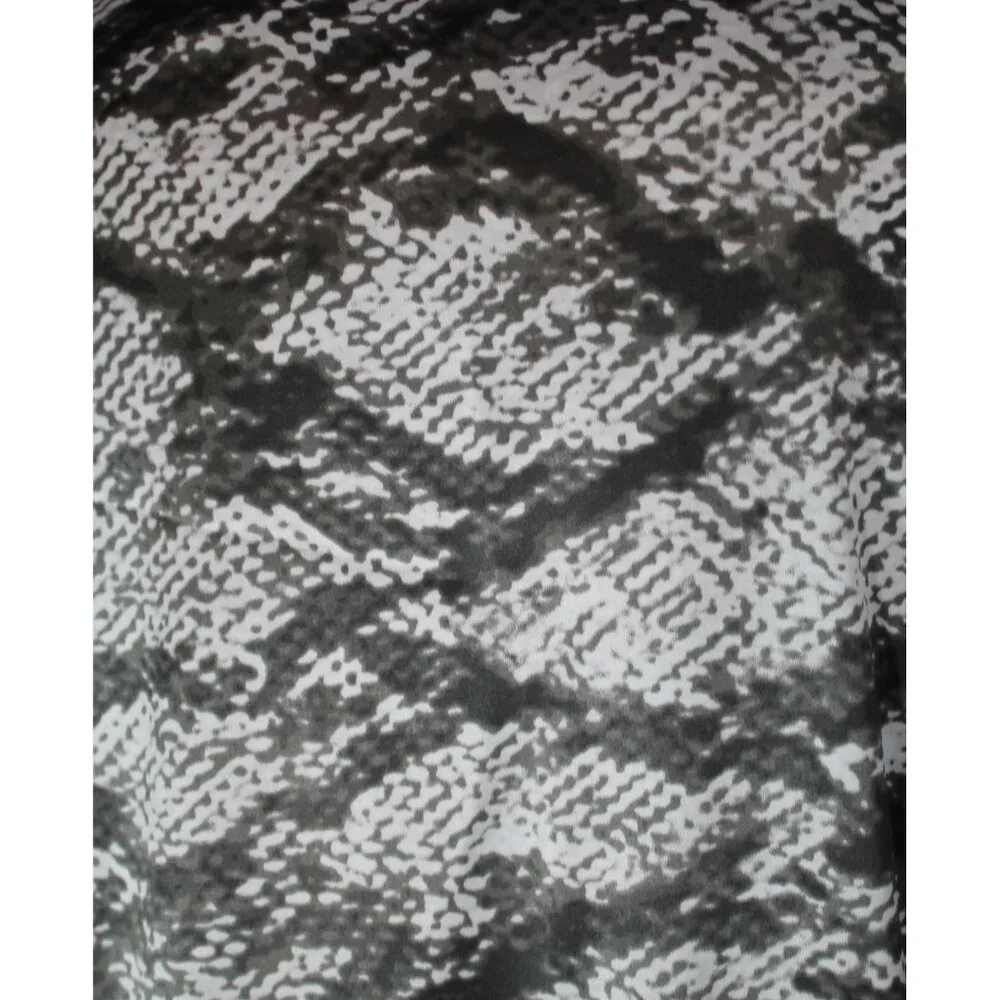 Chicos Womens Blouse Animal Print Silky Brown & White Wide Sleeve 3 XL 16/18 - Picture 3 of 9